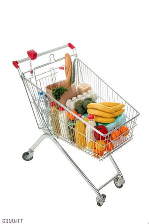Tranh xe đẩy đựng đồ ăn
