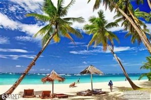 Tranh chòi nghỉ trên biển