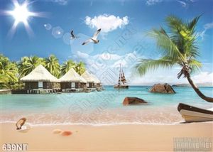 Tranh khu nghỉ dưỡng trên đảo