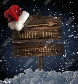 Tranh North pole happy holidays