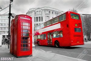 Tranh xe buýt hai tầng - biểu tượng của thành phố Luân Đôn
