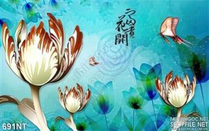 Tranh hoa Sen nghệ thuật trang trí phòng khách