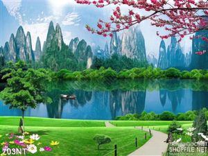 Tranh phong cảnh hữu tình màu xuân