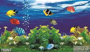 Tranh cá ở đại dương trang trí phòng bé