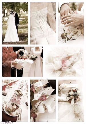 Tranh bộ ghép lễ cưới  