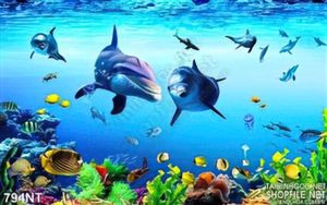 Tranh cá heo trang trí phòng trẻ em