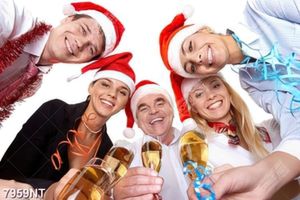 Tranh gia đình đón noel 7959NT