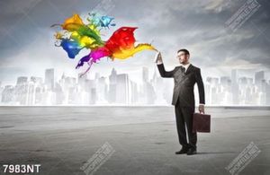 Tranh nghệ thuật người đàn ông vịt sơn màu
