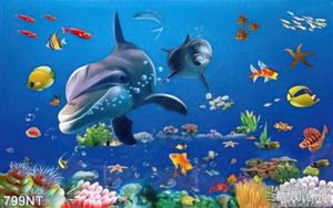 Tranh cá heo và đại dương xanh