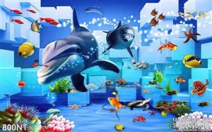 Tranh cá heo trang trí nghệ thuật