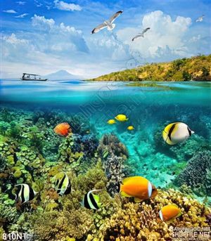 Tranh đại dương và cá trang trí tường