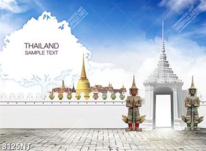 Tranh biểu tượng chùa phật ngọc Thái Lan