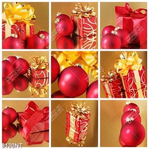 Tranh ghép sắc đỏ noel