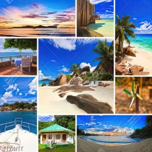 Tranh bộ ghép phong cảnh thiên nhiên đẹp 8174NT