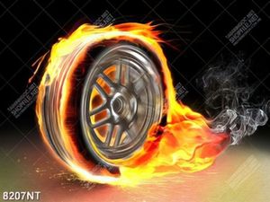 Tranh nghệ thuật bánh xe bốc lửa 8207NT