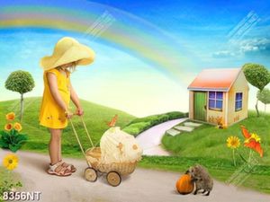 Tranh cô bé dễ thương 8356NT