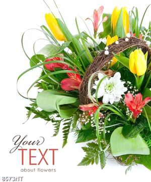 Tranh giỏ hoa tươi 8573NT