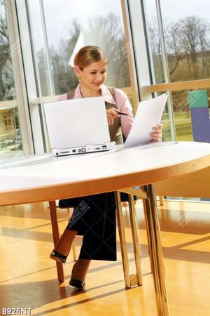 Tranh cô gái làm việc 8925NT