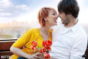 Tranh cặp đôi hạnh phúc 9077NT