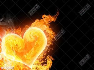 Tranh đốm lửa hình trái tim