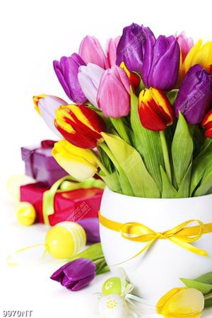Tranh chậu hoa tulip 9970NT
