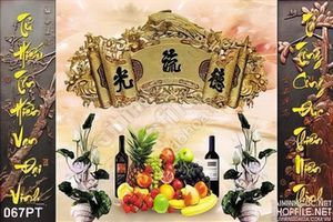Tranh bàn thờ cửu huyền thất tổ 3D
