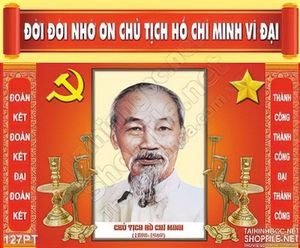 Tranh thờ Hồ chủ tịch psd