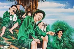 Tranh trang trí tường những chú bộ đội in uv