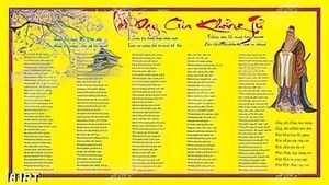 Tranh lời dạy của KHỔNG TỬ chất lượng cao