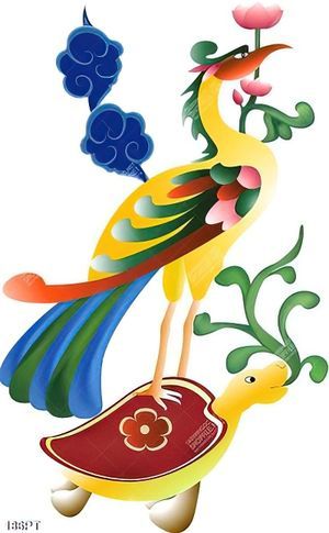 Tranh phòng thờ kim quy vecter