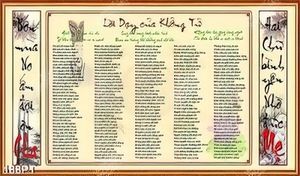 Tranh trang trí phòng thờ lời dạy của KHỔNG TỬ