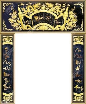 Tranh phòng thờ tổ tiên file gốc