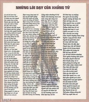 Tranh thờ những lời dạy của KHỔNG TỬ