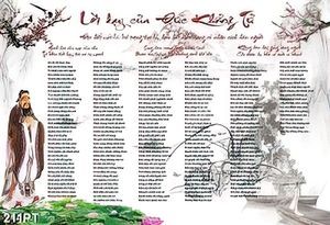 Tranh lời dạy của ĐỨC KHỔNG TỬ chất lượng cao