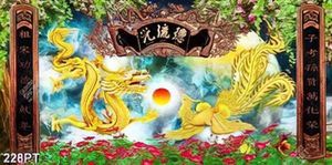 Tranh thờ long phụng đẹp nhất in kính