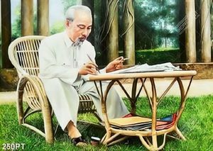 Tranh màu in uv Bác Hồ đẹp nhất