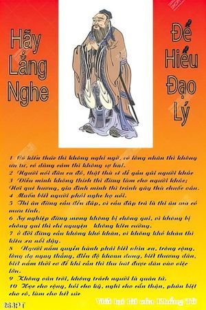 Tranh thờ lời dạy của KHỔNG TỬ file gốc
