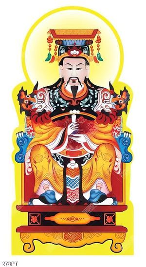 Tranh thờ Ngọc Hoàng in kính