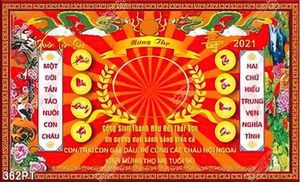 Tranh mừng thọ ông bà chất lượng cao