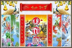Tranh Cửu Huyền Thất tổ treo tường
