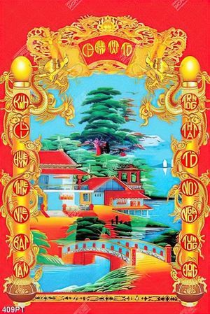 Tranh thờ treo tường Cửu Huyền Thất Tổ file gốc