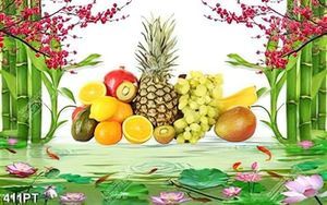 Tranh tài lộc mâm ngũ quả và cá chép đẹp nhất