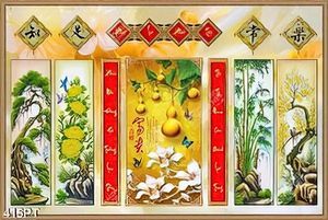 Tranh thờ thư pháp tứ quý treo tường
