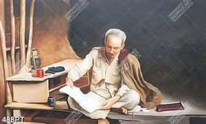 Tranh Bác Hồ ở hang đá Pác Bó file gốc