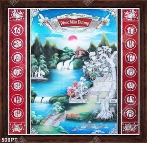 Tranh treo tường phòng thờ thư pháp và phong thuỷ nghệ thuật
