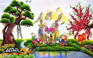 Tranh mừng thọ Ông Bà trang trí tường đẹp nhất