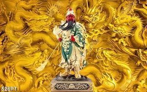 Tranh treo tường phòng thờ Quang Vũ chất lượng cao