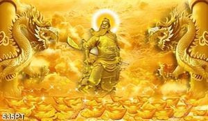Tranh treo tường Quang Công và rồng mạ vàng đẹp nghệ thuật