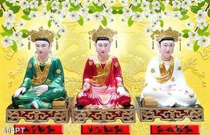 Tranh thờ tam thánh mẫu in kính