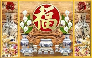 Tranh thờ treo tường bình hoa gốm sứ chất lượng cao